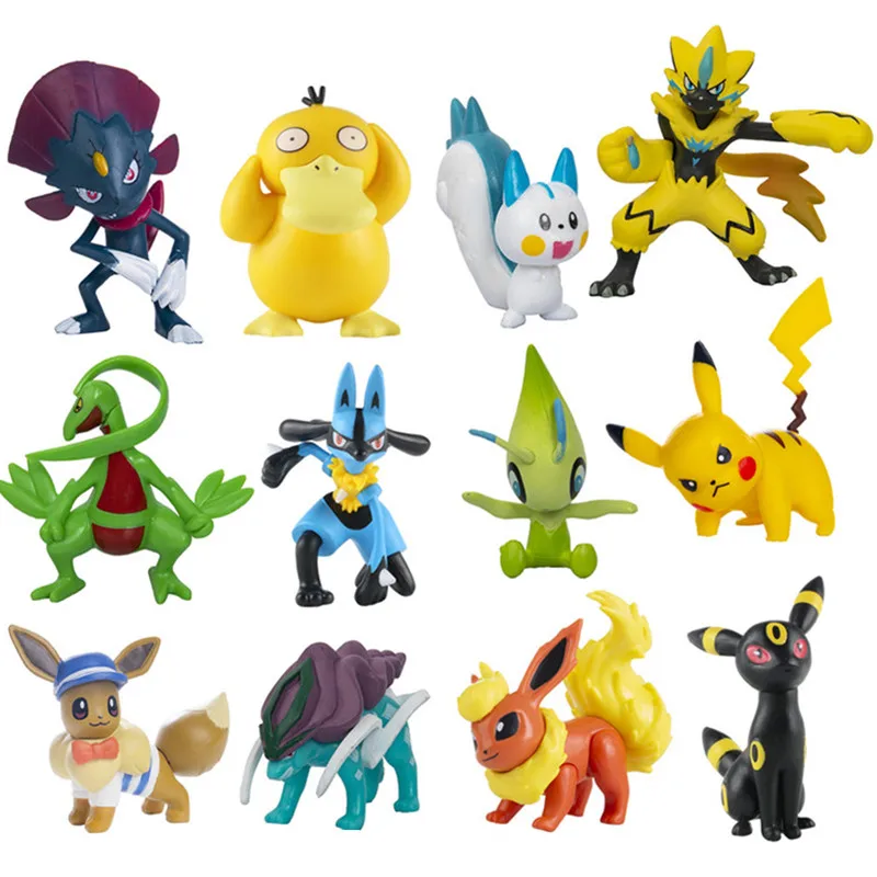 Pokemon Anime Figures Mewtwo Gengar Pikachu Eevee Dragon Cosplay Collection Action Figures Model Toy Birthday Gifts Buy in Bulk