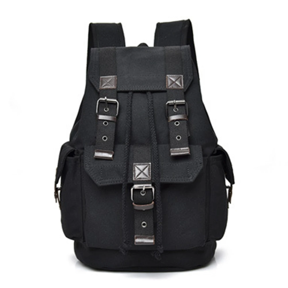 

Camping Trips Camping Hiking Bag Canvas Hiking Bag Ample Storage Space Drawstring Opening Lightweight Material Multiple Pockets