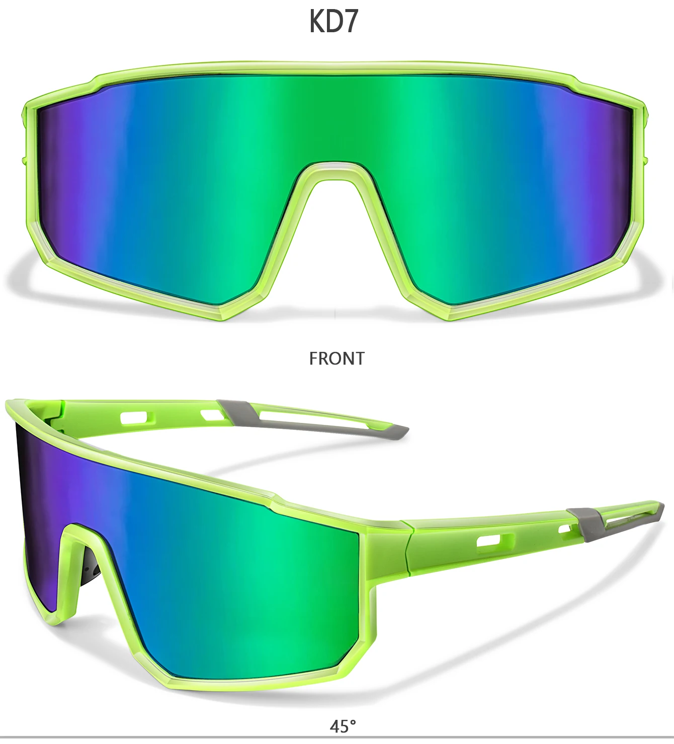 Trendige Angler-Sonnenbrillen für Männer und Frauen, lässige winddichte Brillen mit UV-Schutz für Outdoor-Sportarten, Laufen und Radfahren. – Detail 14