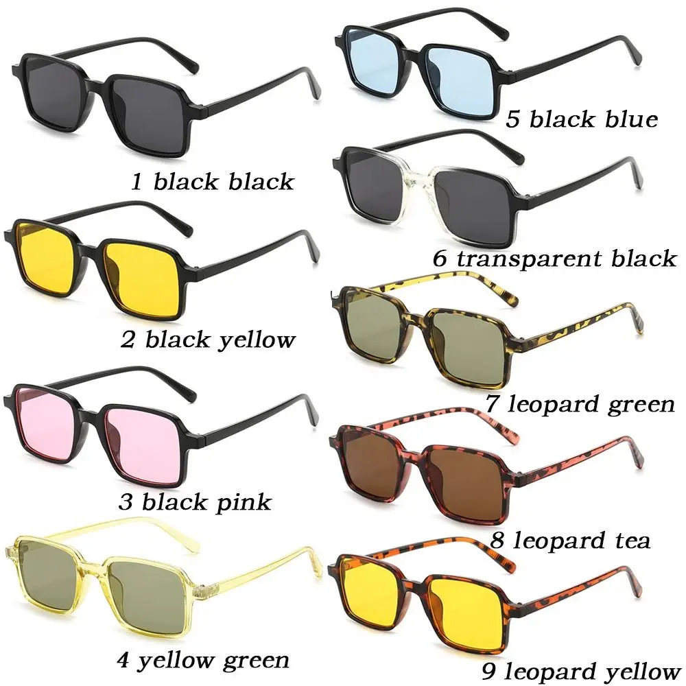 Punk PC Frame Sunglasses Sun-Protective Street Photos Decoration Black Shades Glasses UV375 Outdoor Accessories Eyewear