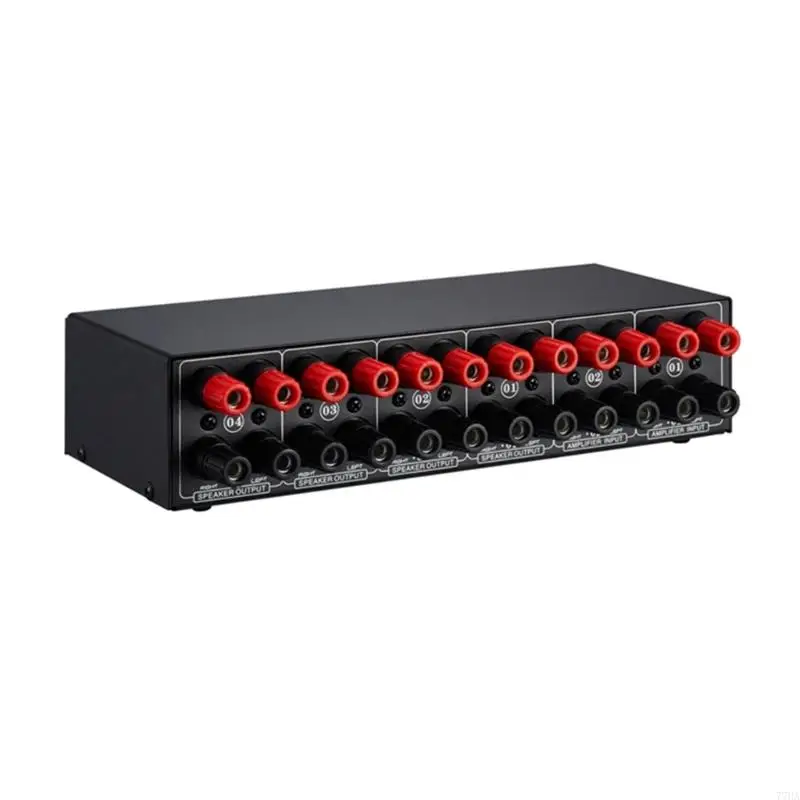 77HA STEREO AMP AMPPLIFIER / SPEAKER SELECTOR FLOX ، 2 في 4 Out Switcher مقارنة 2 أمبير أو مكبر صوت
