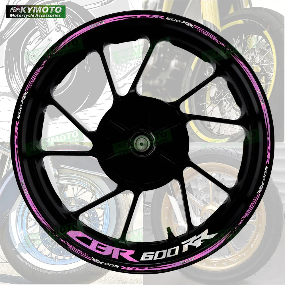

For Honda CBR600RR CBR 600RR motorcycle accessories 17 inch front and rear wheel reflective stickers wheel stripe decals