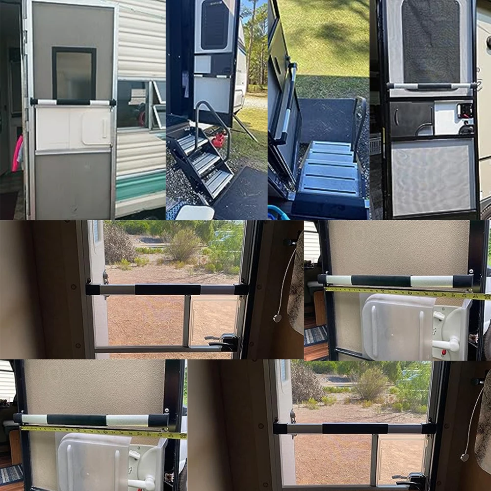 

Поперечина двери для автофургона, регулируемая от 21, 5/8 дюймов до 28, 5/8 дюймов, подлокотник для окна, прочная ручка для каравана, кемпера