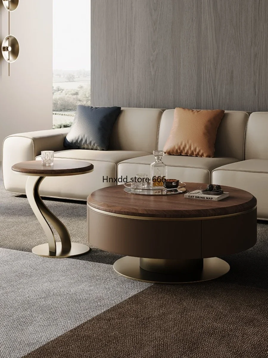 Italian light luxury microcrystalline stone marble coffee table household small apartment