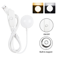 3W 5W USB Mini Night Light Portable Magnet LED Blub 1.5m USB Cable Book Reading Light with Switch for Children Dormitory Bedroom