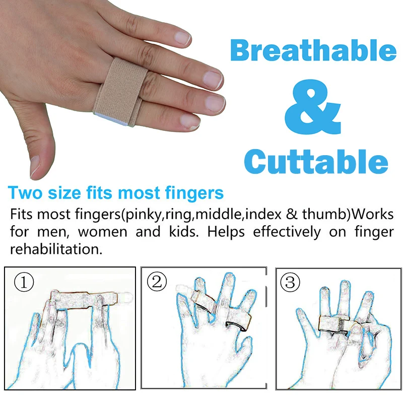 Pexmen 1/2/5/10Pcs Finger Buddy Wraps Finger Loops Tapes for Broken Jammed Swollen Finger or Dislocated Joint Finger Splints