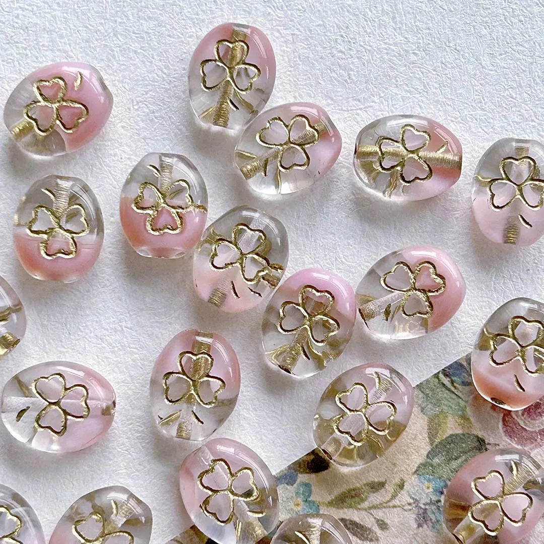 15pieces 10*8mm handmade beadeds bracelet necklace earrings loose jewelry DIY semi-finished production