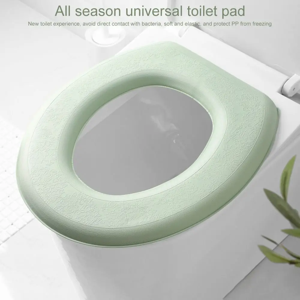 Washable Silicone Toilet Seat Cushion All Seasons Waterproof Toilet Washer Toilet Seat Pad Seat Cushion Bathroom Accessories