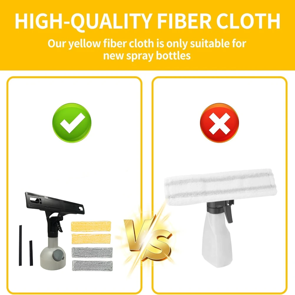 Juego de raspadores y almohadillas para botella de spray, para Karcher WV1 WV2 WV3 WV5 WV7, herramienta limpiadora de ventanas, piezas de repuesto para máquina limpiadora de ventanas