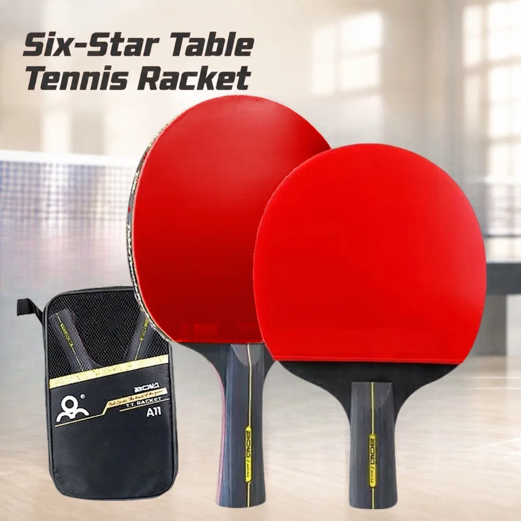 Table Tennis History - 6‑Star Table Tennis Racket Set Pure