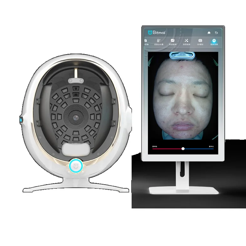 Skin Diagnosis Spectral Magic Mirror Scanning 3D Bimoji Human Face View Facial Analyzer