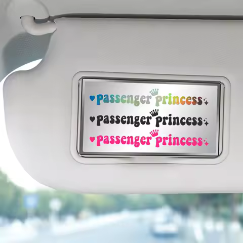car sticker Passenger princess funny creative stickers for car rearview mirrors 15*2.3cm