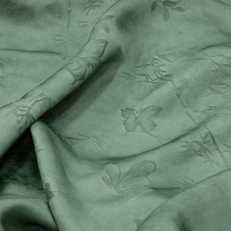 

Silk jacquard satin dirt-dyed fabric cold-dyed Chinese-style new cheongsam and Hanfu