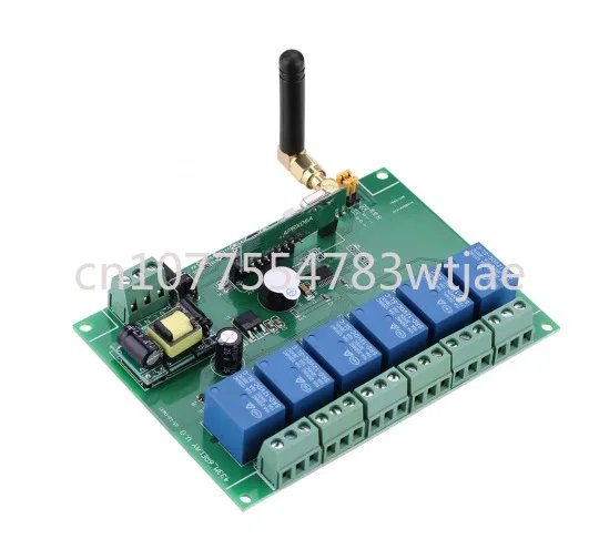 433MHZ 6-way relay module RF relay board 110-240V with remote control switch