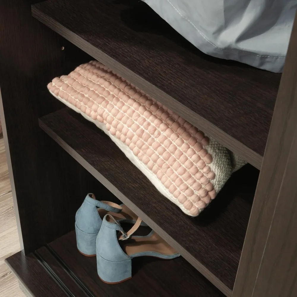 

Homeplus Wardrobe Cabinet with Sliding Doors, Dakota Oak Finish, Customized