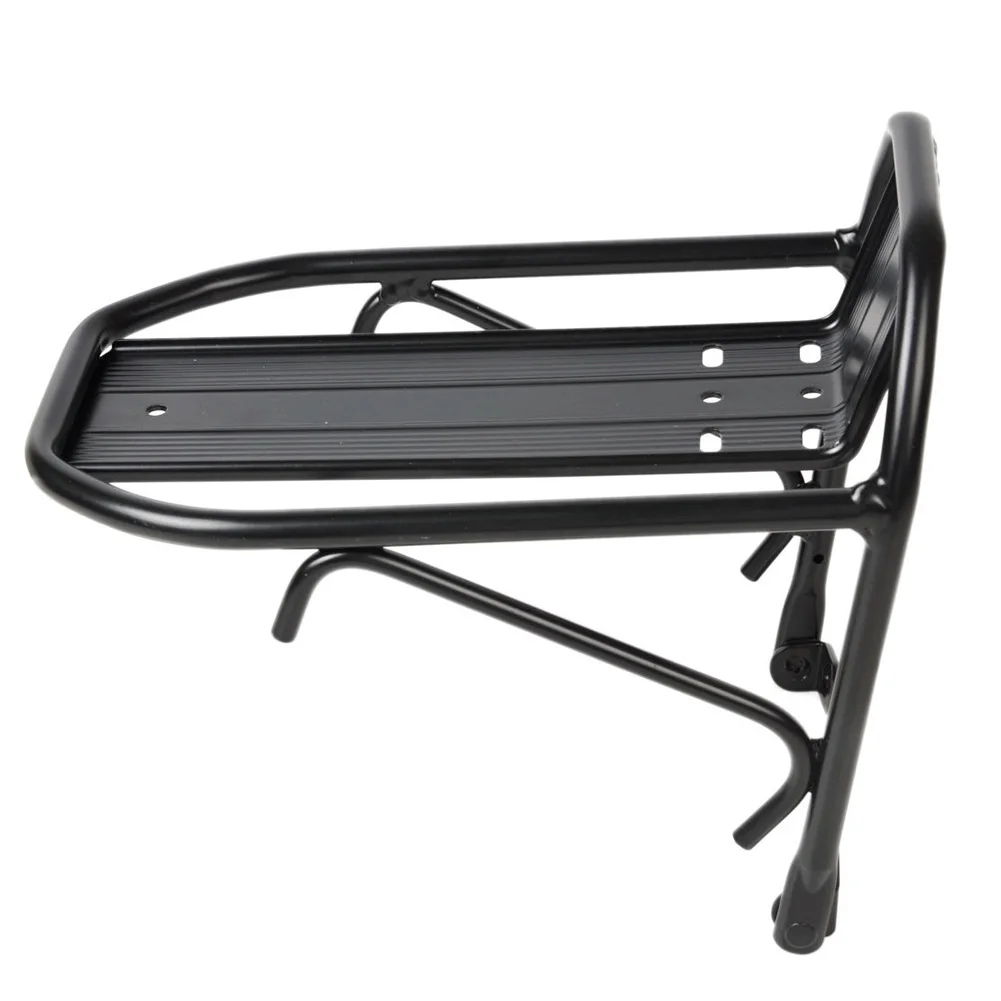 Portaequipajes delantero para bicicleta, aleación de aluminio, portaequipajes para bicicleta, capacidad de carga de 10KG, estante delantero para bicicleta, accesorios para bicicleta
