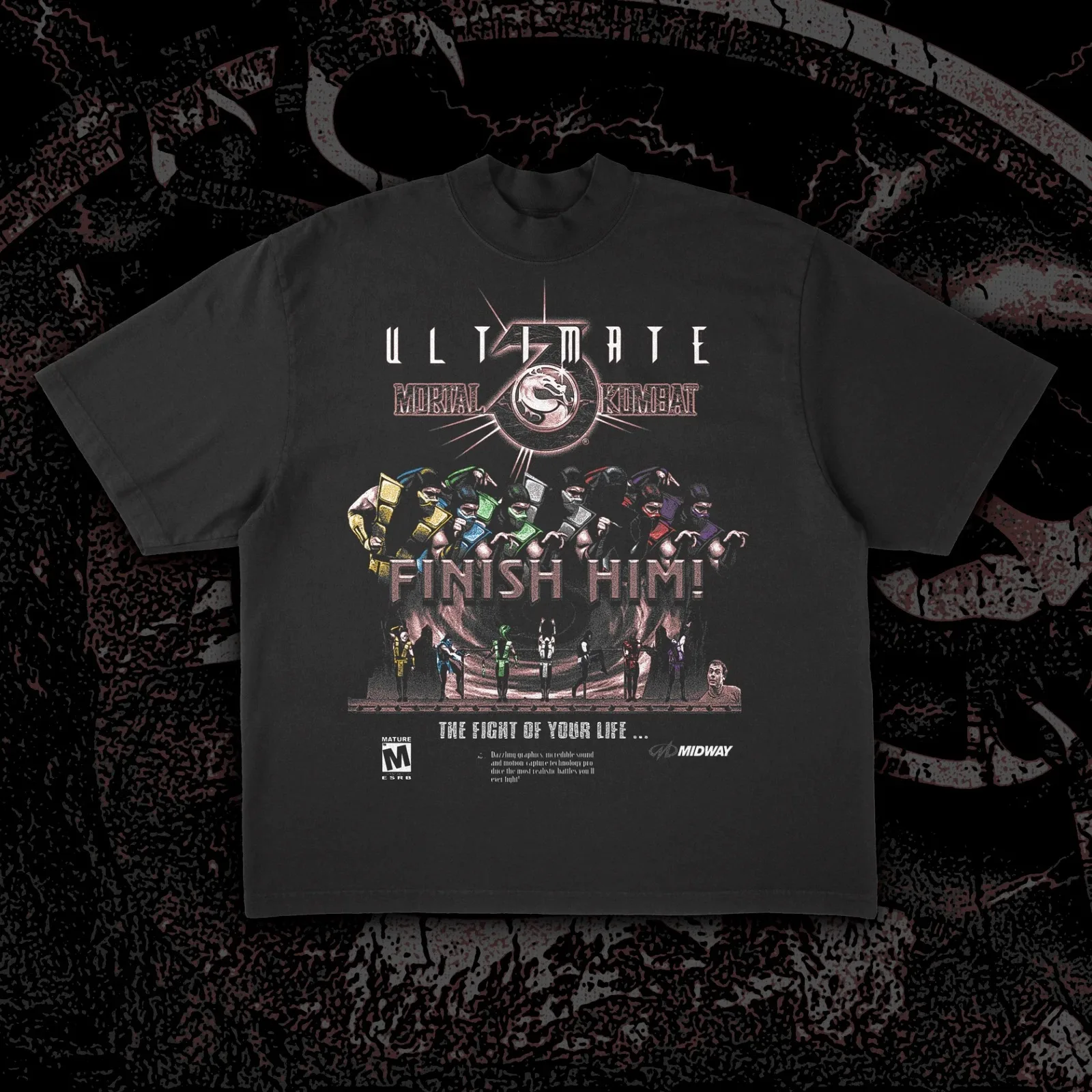 Ultimate Mortal Kombat 3 Retro Arcade Fighting Video Game Graphic T-Shirt Cotton Men Women Streetwear Tee