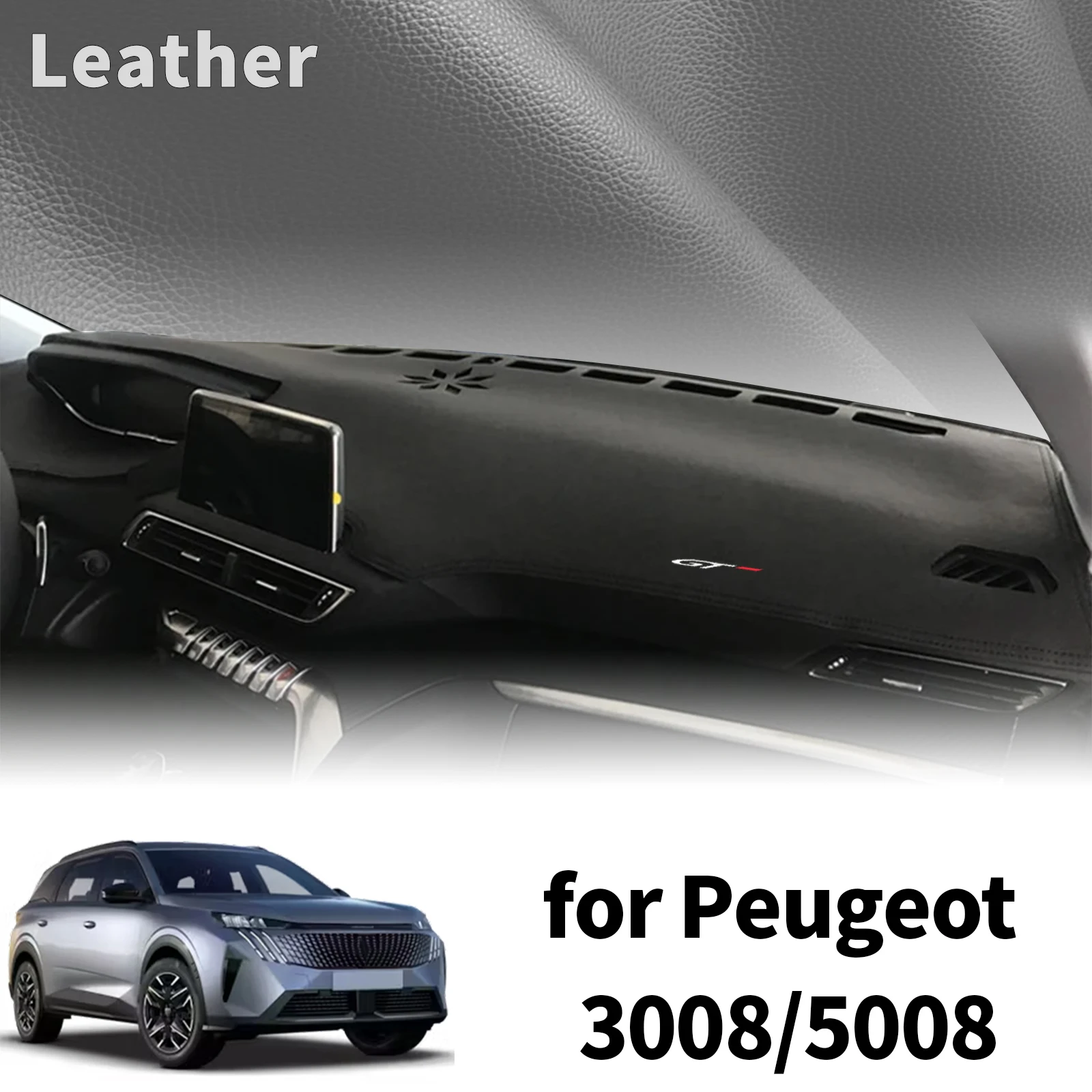 

fit for Peugeot 3008 5008 GT Hybrid 2023-2016 Custom Fit Car Dashboard Cover Sunshade Dash Mat Anti‑Slip Dashmat Protector Pad