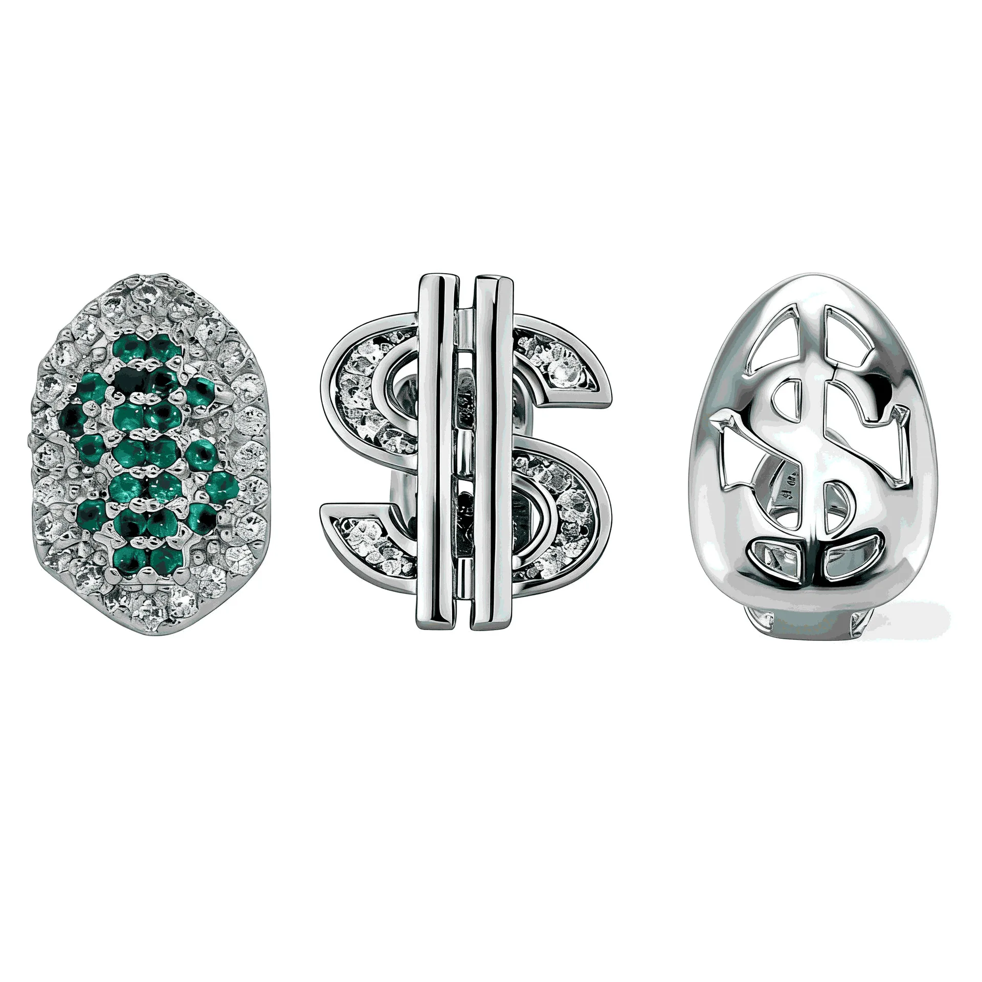 Iced Out Grillz Teeth Caps Hip Hop Bling Tooth Cover Gold Letter Mouthpiece Fashion Jewelry Accessories Wholesale