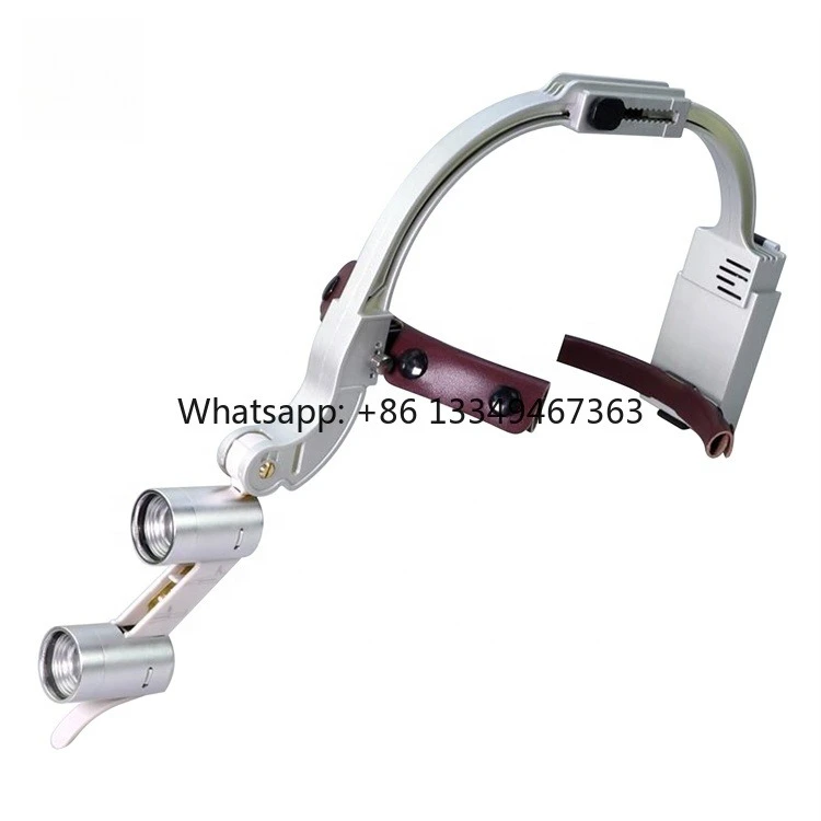 3.5x Silver Dental Loupes LED Medical Surgical Loupes Microsurgery Glasses ENT Loupe Magnifier