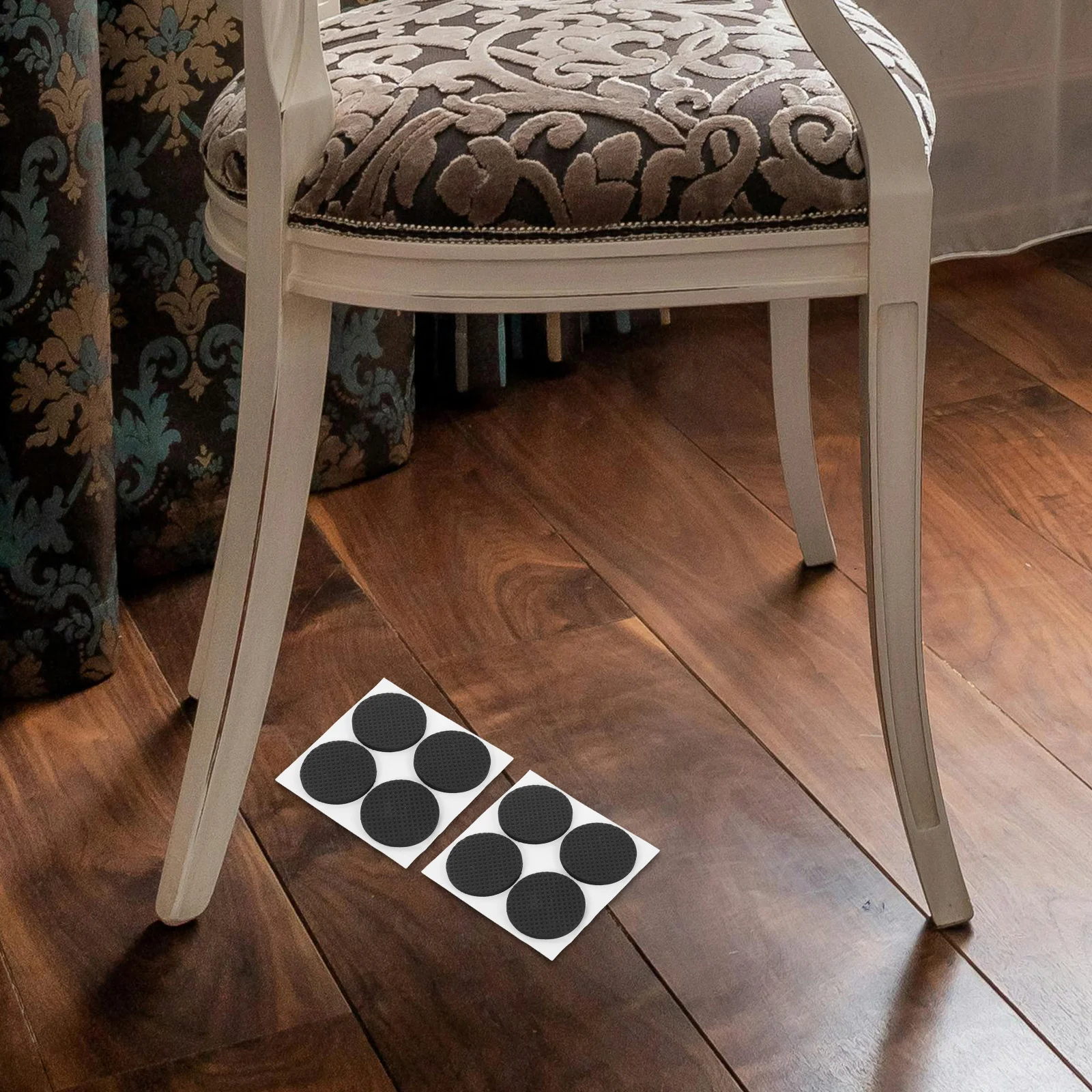 

60Pcs Round Furniture Pads 1.6x1.6inch Eva Self-Adhesive Anti-Skid Floor Protectors for Tables Chairs Stools Table Foot Pads