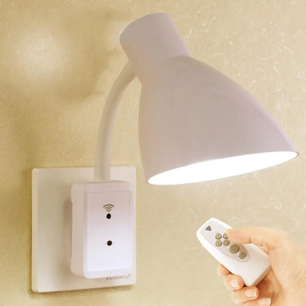 Intelligent Wall LED Light Socket Plug with Remote Control E27 220V Dropshipping