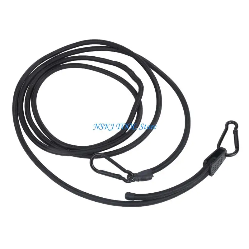 Picture 3: L8RC Black Latex Fastening Cord for Household and Shelf Organization Rubber Tensioner
