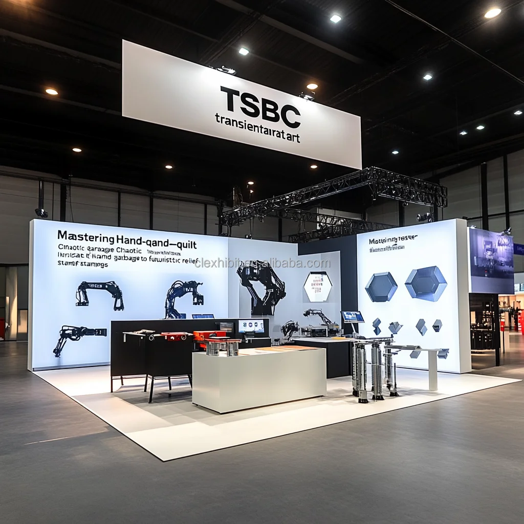 30x30ft Custom Trade Show Booth Modular Backlit Exhibition Booth Fair Stand Car Expo Display Backdrop for EMO