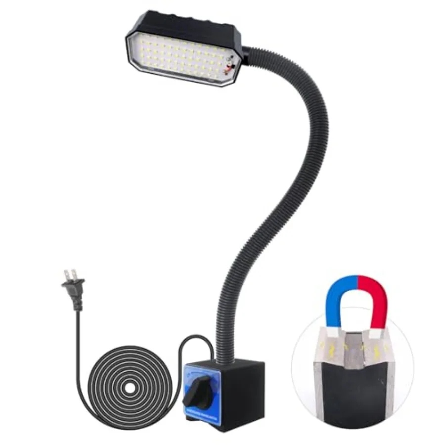 

Magnetic Work Light 2000 Lumens Led Machine Light with Strong Magnetic Base 20 inch Flexible Magnetic Lamp for Garage Workshop