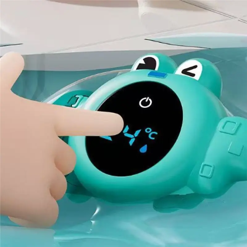 Ingenious-Floating Digital Water Temperature Meter For Baby Bathing LED Display Tester For Infant Bath Temperature Testing Pink
