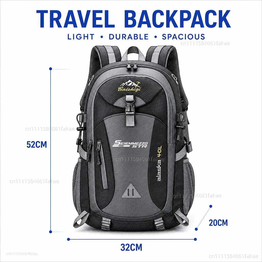 FOR Moto Morini Seiemmezzo STR 2022-2026 Motorcycle Backpack 40L Waterproof Travel Backpack Outdoor Hiking Camping Daypack