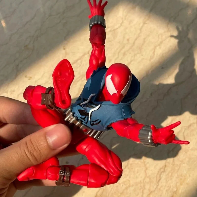 

Mess Toys Scarlet Hero Scarlet Spider Man Spiderman Blue Battle Suit Spiderman Anime Action Figure Figurine Model Statue Gifts