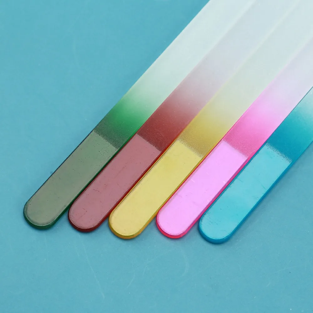 Compact Nano Glass Nail File Durable Double Sided Nail Polishing Strip Smoothing Colorful Polishing Stick Manicure Tool