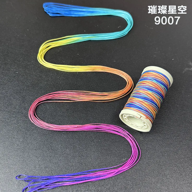 0.5mm 80Meters Segment Dyed Fat Wax Wire Thread Handmade DIY Special Wire, Hand Sewn Bracelet Necklace Weaving