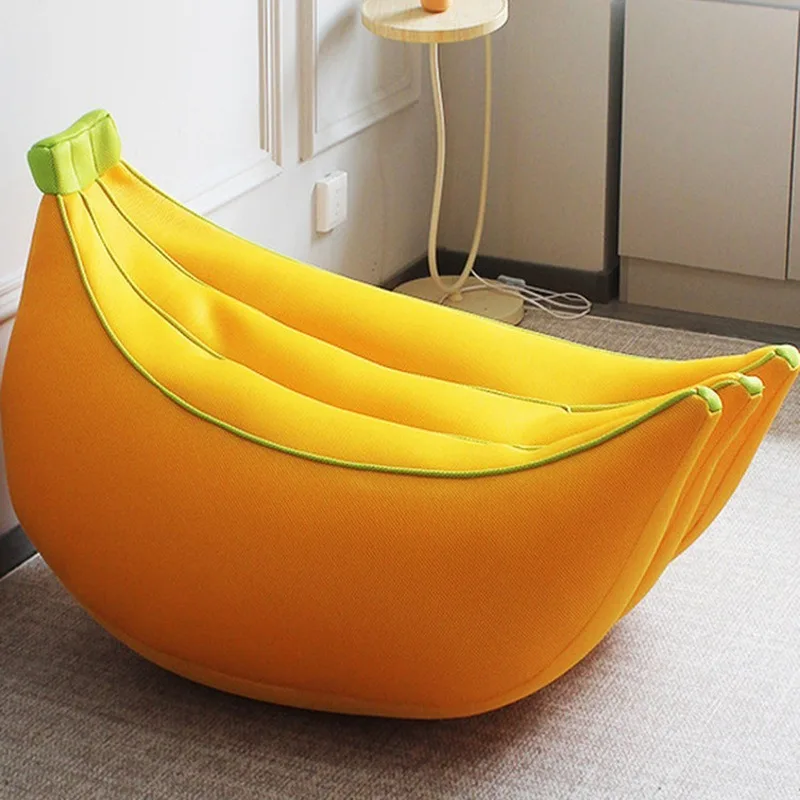 Creative cute single banana bedroom balcony small simple sofa