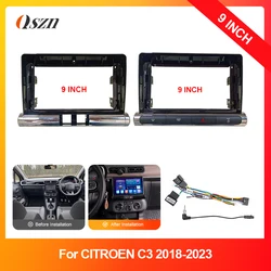 For CITROEN C3 2018-2023 Fitting Panel Kit Adapter Android Radio Dashboard Head Unit Mounting 9 Inch Car Frame Fascia