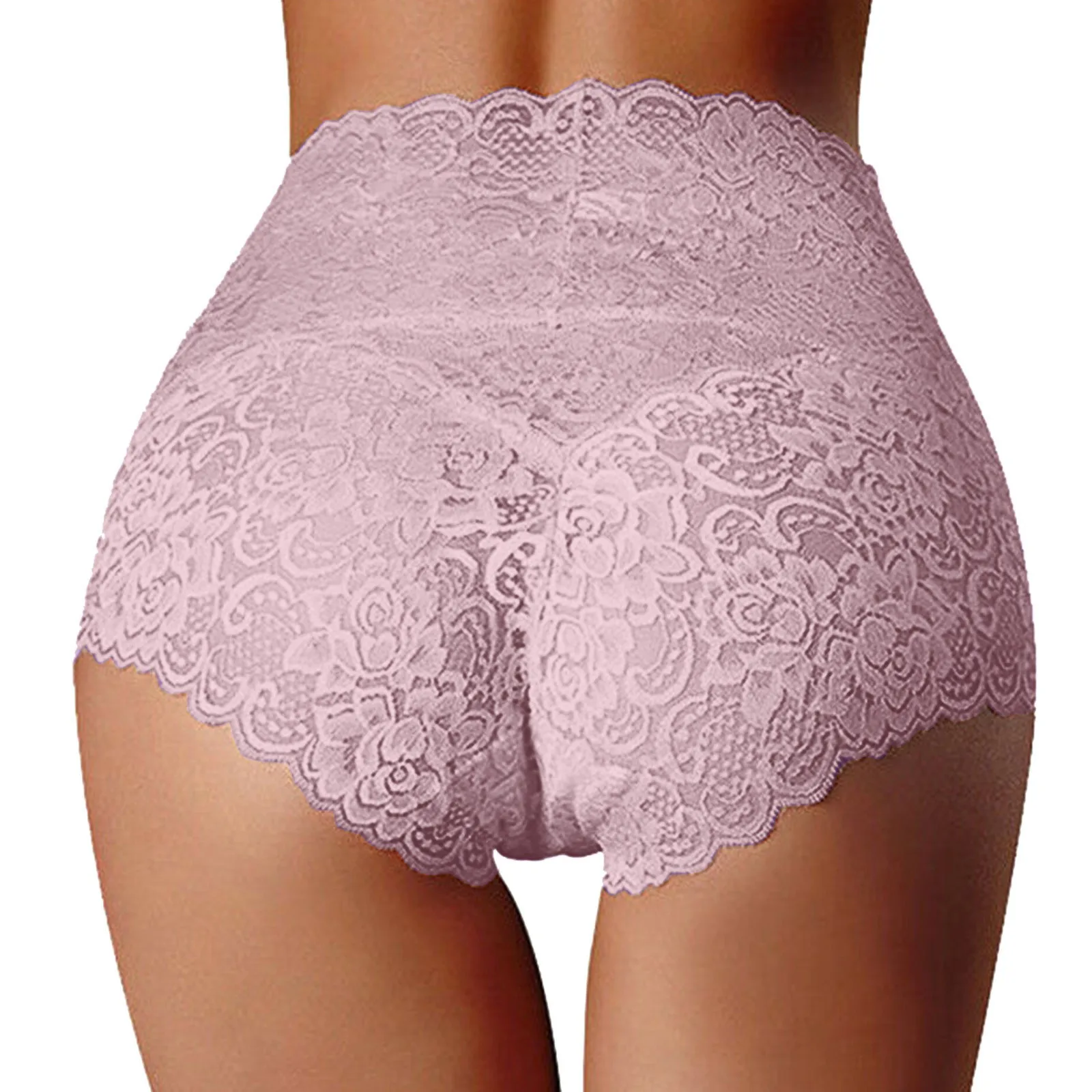 Culotte en dentelle taille haute pour femme, sous-vêtement sexy, lingerie sans couture, slip féminin, lifting des fesses, caleçon respirant, 2024