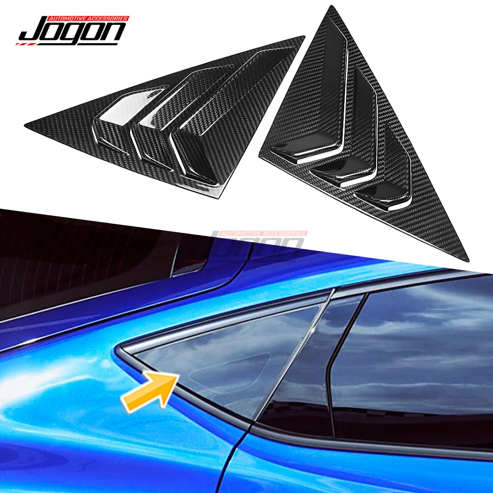 For Acura Integra Type S 2023 2024 2025 Exterior Car Rear Window C Pillar Triangle Panel Cover Trim Accessories Carbon Fiber