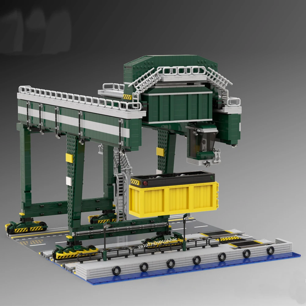 NEW customized 3669PCS City Hot Selling Street View Moc Modular Container Crane DIY creative idea ChildrenToy BirthdayGift Block