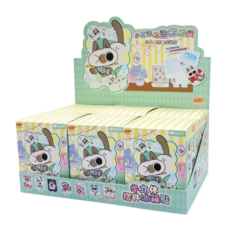 Оригинальная слепая коробка Azukisan A Moment Of Healing Series, полутрехмерные магниты на холодильник, кавайный кот, стиль, аниме-модель Fiugre