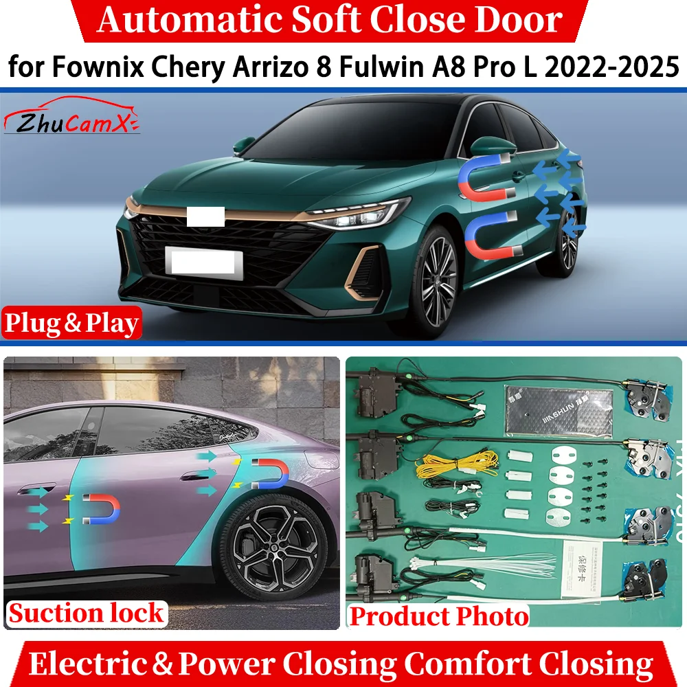 

for Fownix Chery Arrizo 8 Fulwin A8 Pro L 2022-2025 Car Automatic Soft Close Door Electric Power Comfort Closing Suction lock