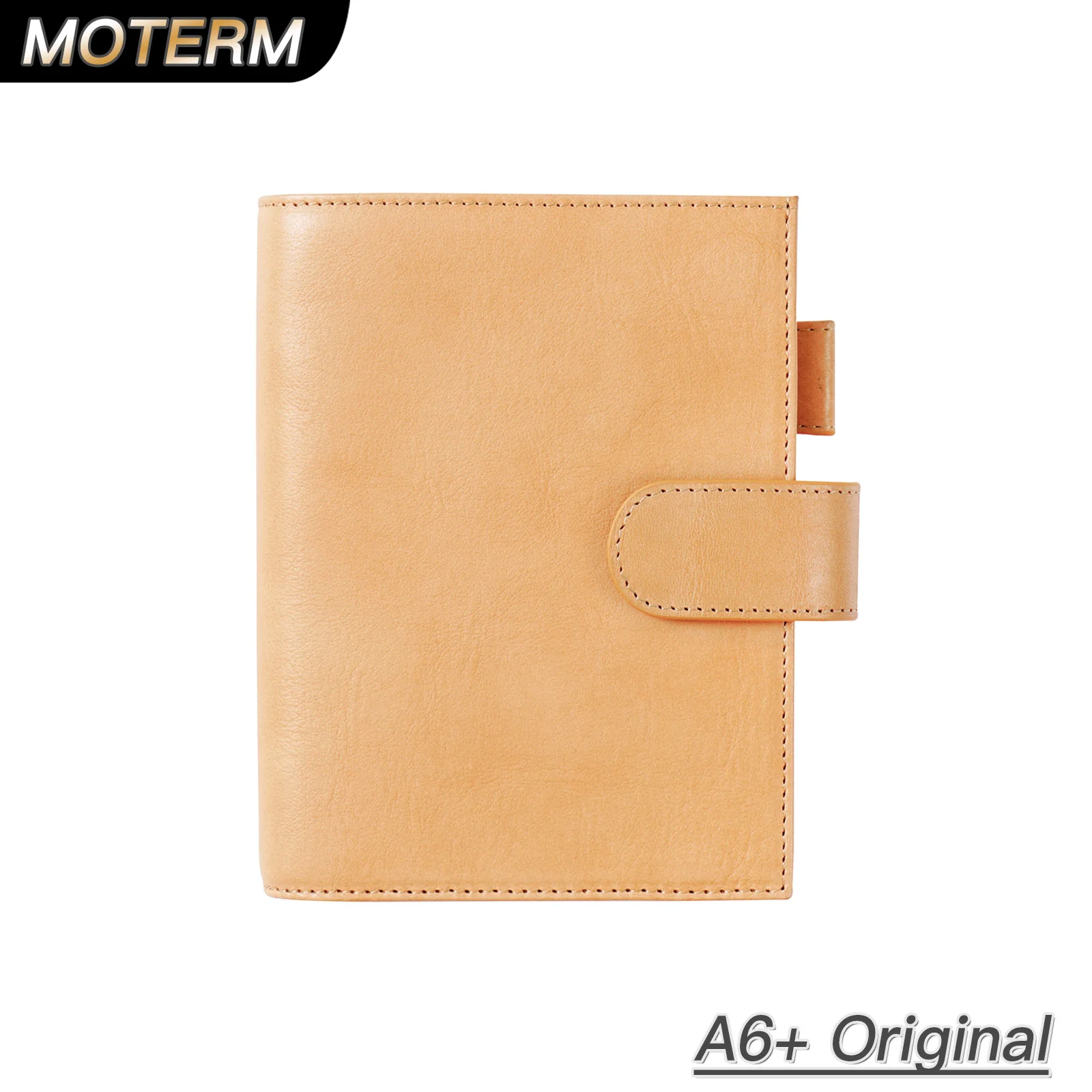 Moterm Full Grain Vegetable Tanned Leather Original A6 Plus Cover for A6 Stalogy Notebook Planner Organizer Agenda Journal Diary