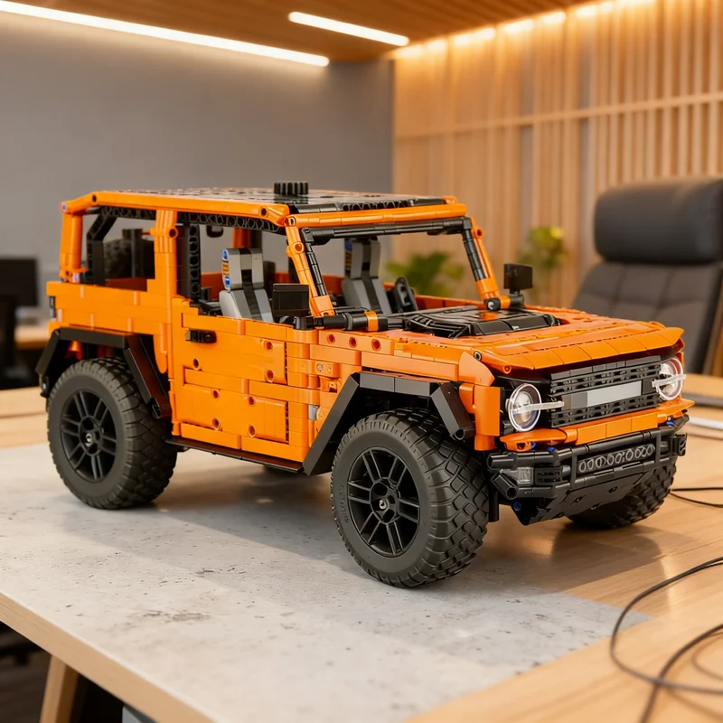 

2625 деталей MOC Ford Bronco B: Альтернативная техническая модель из строительных блоков, игрушка-подарок, креативный коллекционный набор для демонстрации, премиум-класс для взрослых