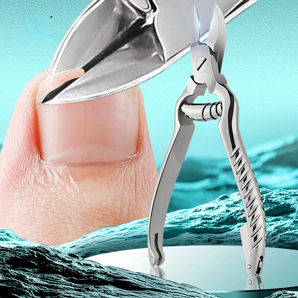 1 個厚い足の爪トリマークリッパーステンレス鋼プロフェッショナル爪周囲炎陥入爪カッターマニキュアフットケアペディキュアツール