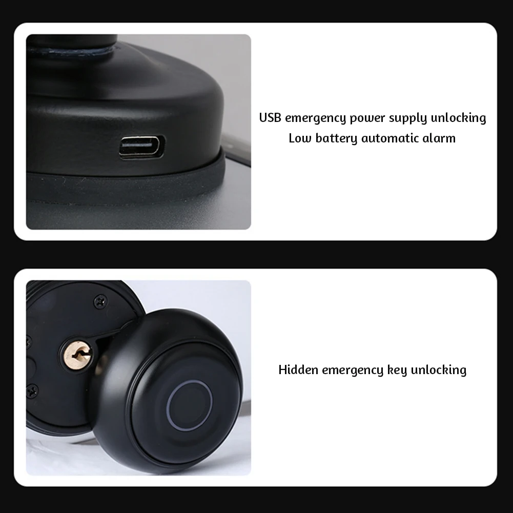 Electronic Smart Fingerprint Door Lock No Drilling No Wiring Keyless Door Lock For Office Apartment