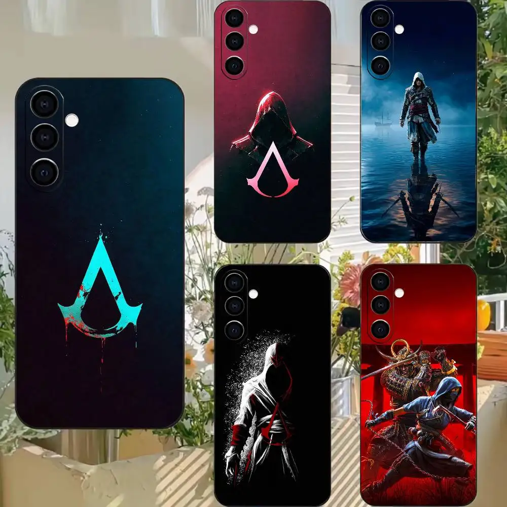 HOT A-Assassin game jump-shadow  Phone Case For Samsung A72,A53,A71,A70,A52,A73,A51,Silicone Black Soft