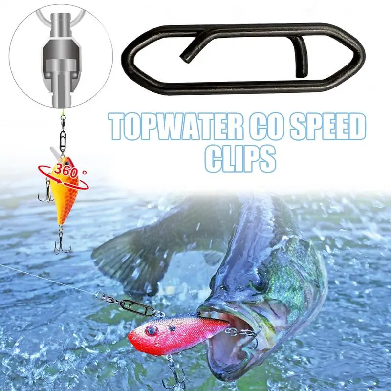 Snap Clips Reusable Quick Snap Crankbait Tackle Stainless Steel Fishing Clips Small Quick Change Snap Swivels For River Lake Sea