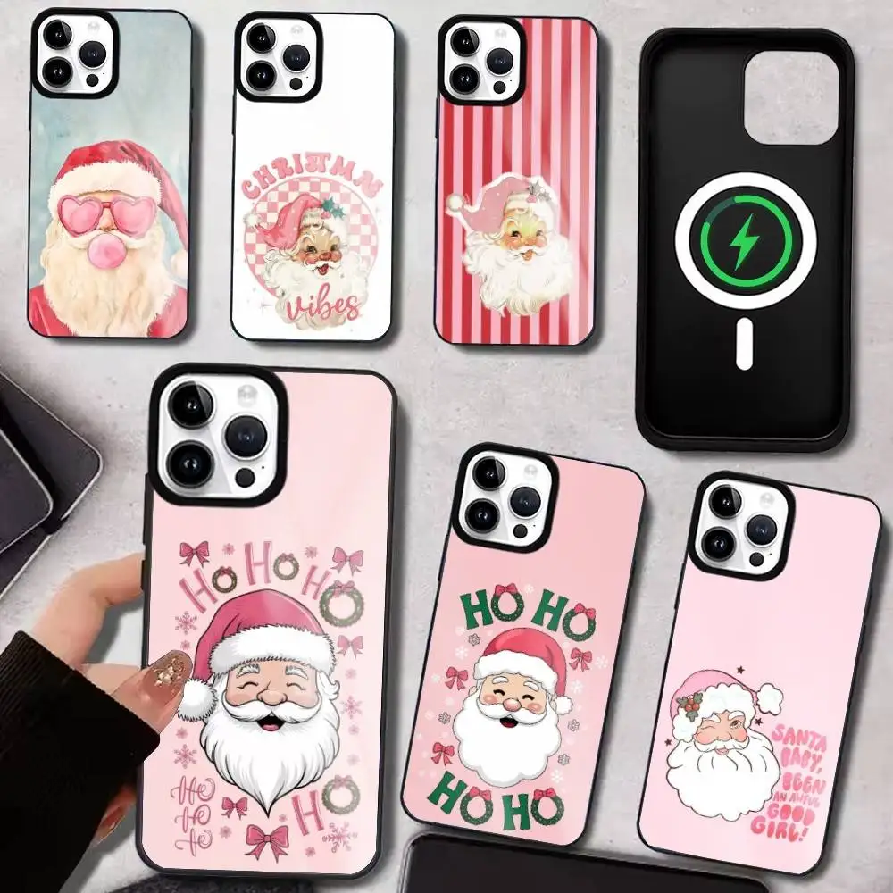 

Winter Christmas S-Santa C-Claus Phone Case For iPhone17,16,15,14,13,12,11 Plus,Pro Max For Magsafe Wireless Charging