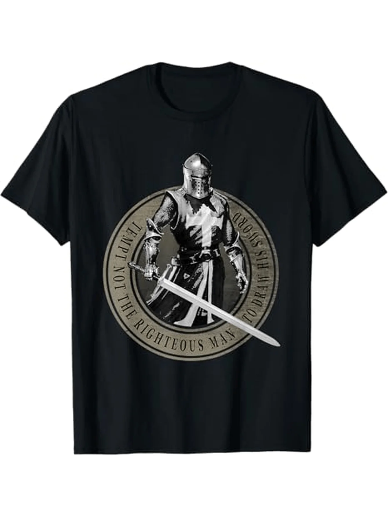 

Medieval Knight Templar Crusader T-Shirt 100% Cotton O-Neck Short Sleeve Summer Casual Mens T-shirt Streetwear