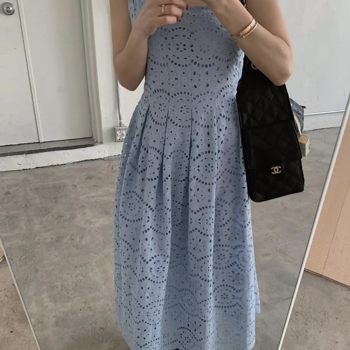 Elegant Hollow out Hook Flower Strap Dress by Nemo Home Sleeveless Women's Dress Summer Fashion Other Style Other Silhouette